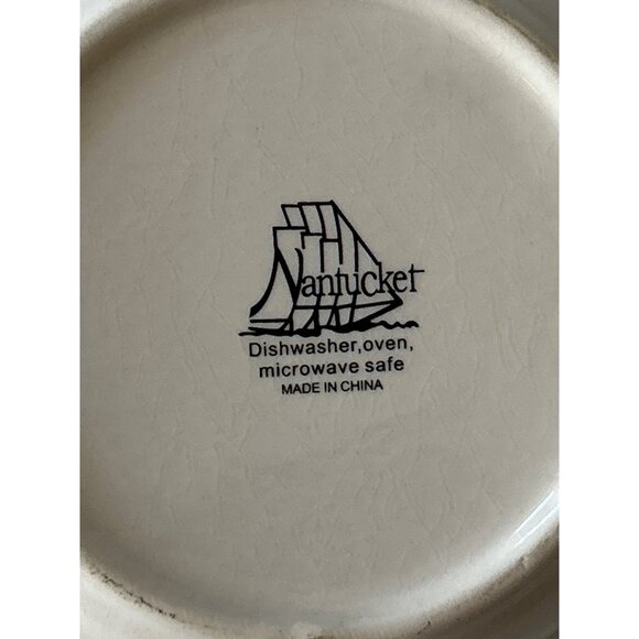 Nantucket "Friends" Cream Ceramic Bowls Set Of 2  Dishwasher Oven Microwave Safe - Picture 5 of 6